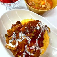 オムライスとミネストローネ| ＊みお＊さん