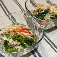 娘おすすめサラダ🥗のアレンジ　菜の花切り干し大根サラダ|kaoriさん