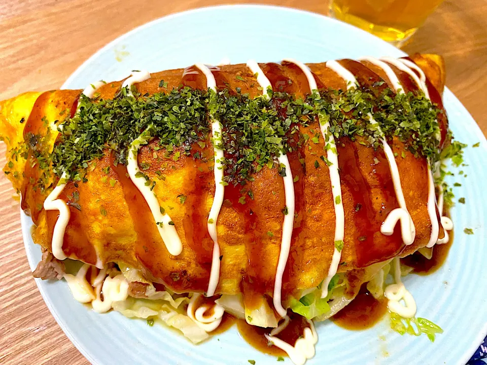 巨大とん平焼き|単身赴任のっちさん