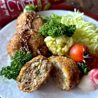 牛だしキャベツメンチ|とんちんさん