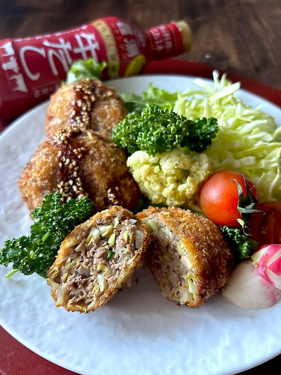 牛だしキャベツメンチ|とんちんさん