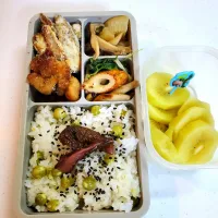 豆ごはん🟢弁当🌼|。。°zunalife °。。さん