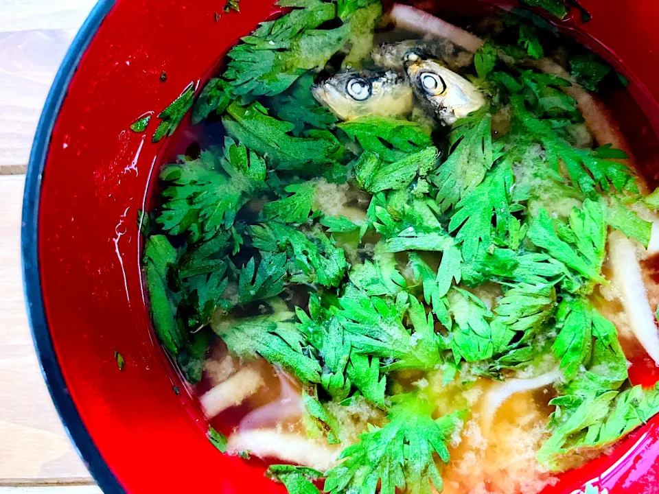 発酵大根と春菊の簡易味噌汁|ご飯はん♪さん