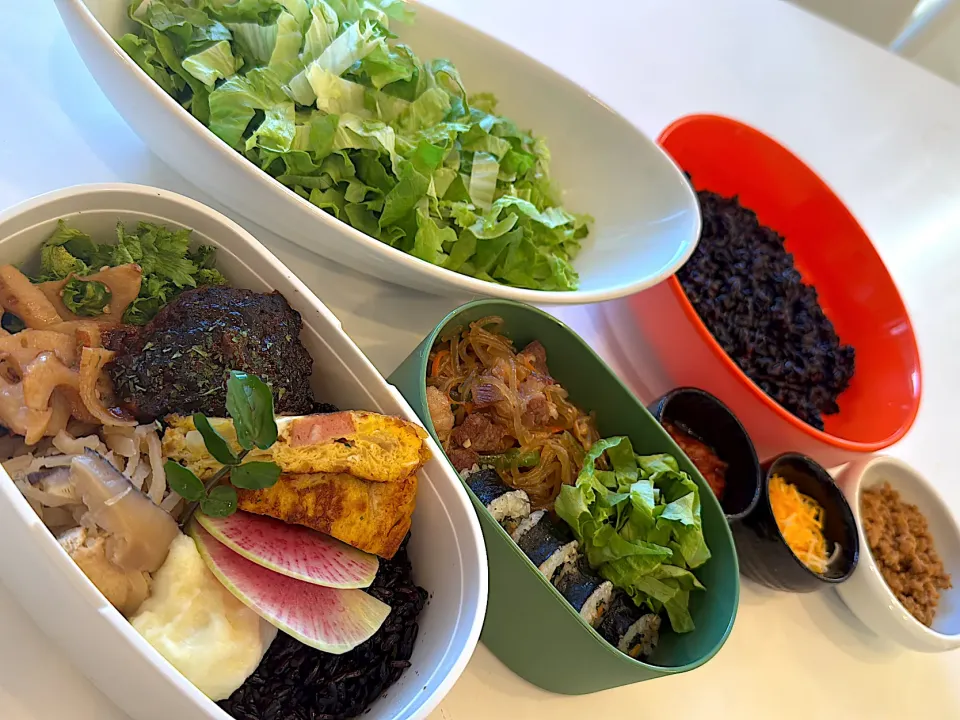 自分用お弁当3日分❤️タコライスは、当日盛り付け👩‍🍳|Mayoさん