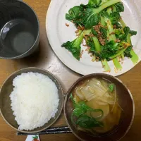 夕食　タアサイ炒め物| ATさん