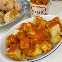 ジャガイモのタパスソースモホピコンかけ