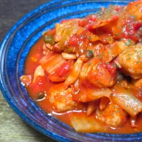 白菜と鶏団子のトマト煮|ぱんだのままんさん