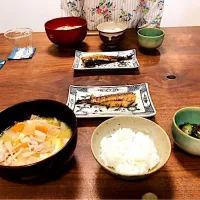 豚汁、いわしめんたい、もずく酢| タロッカ主夫見習いさん