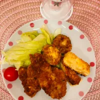 【串揚げ食べ放題行ったばかり】チキンカツ　ナスとはんぺんも|飛鳥さん