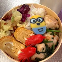 鶏むね肉とほうれん草のしょうが醤油炒め弁当|ぽんさん