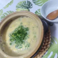 今日は、卵雑炊にしました✨蕎麦つゆで✨|rikako♪。.:＊さん