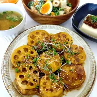 シャキシャキ蓮根バーグ|オーロラさん