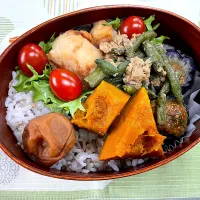 おばんざい、唐揚げの五穀米🍱|なお🅿️さん