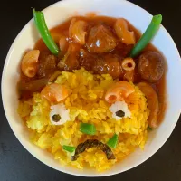 鬼のトマトミートボールカレー|そらまめさん