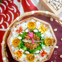 kukulutomo ❁𓎪 ⡱𓎩‎𐩢𐩺𓎪 ⡱さんの料理 節分弁当➳鬼のパンツキーマカレーそぼろ弁当|kukulutomo ❁𓎪 ⡱𓎩‎𐩢𐩺𓎪 ⡱さん