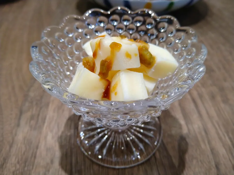 スカモルツァのわさび醤油和え|古尾谷りかこさん