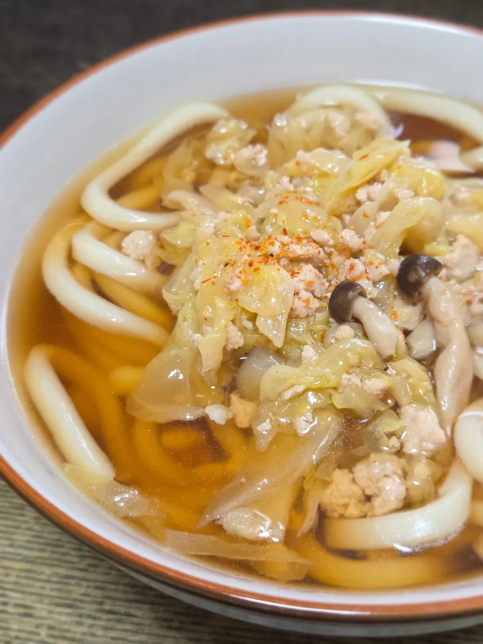 パパ作🥸残り物アレンジ鶏キャベツうどん|ぱんだのままんさん