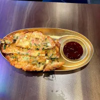 今日の晩ご飯③  紅生姜イカチヂミ@「カントンの思い出　大須店」さん|なびさん