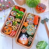 👹鬼ぎりさんとお多福さんの節分弁当🌸|ayano.adshさん