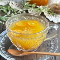 金柑のはちみつジャムと生姜はちみつでホットドリンク🍊|ゆーこどんさん