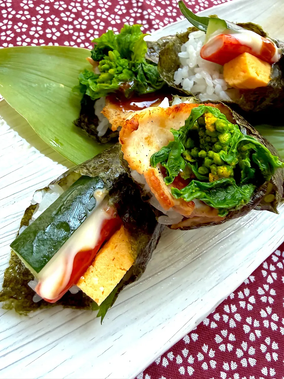 麻婆ソースで食べる手巻き寿司|サミカさん