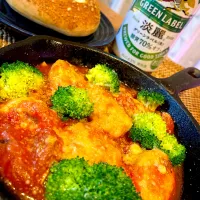 蓮根チーズつくねのトマトソース焼き😋🍻💕✨|アイさん