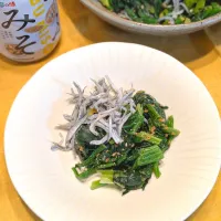 つぶみそでほうれん草の胡麻和え