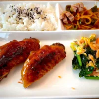 手羽先の甘辛焼きワンプレートランチ|パパ手料理さん