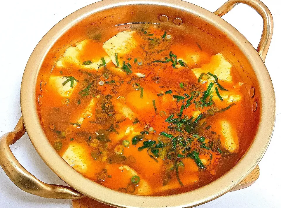 【簡単！タンパク質しっかり🎯】濃厚辛口！柔らかトロムネ肉と豆腐のスンドゥブ🇰🇷|Falco*さん