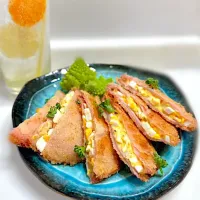 とろりん玉子のハムカツ|ひろりんさん