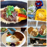 ☆今日のお昼ご飯☆ 炭焼きステーキ丼　スパイスカレー| hamamaさん