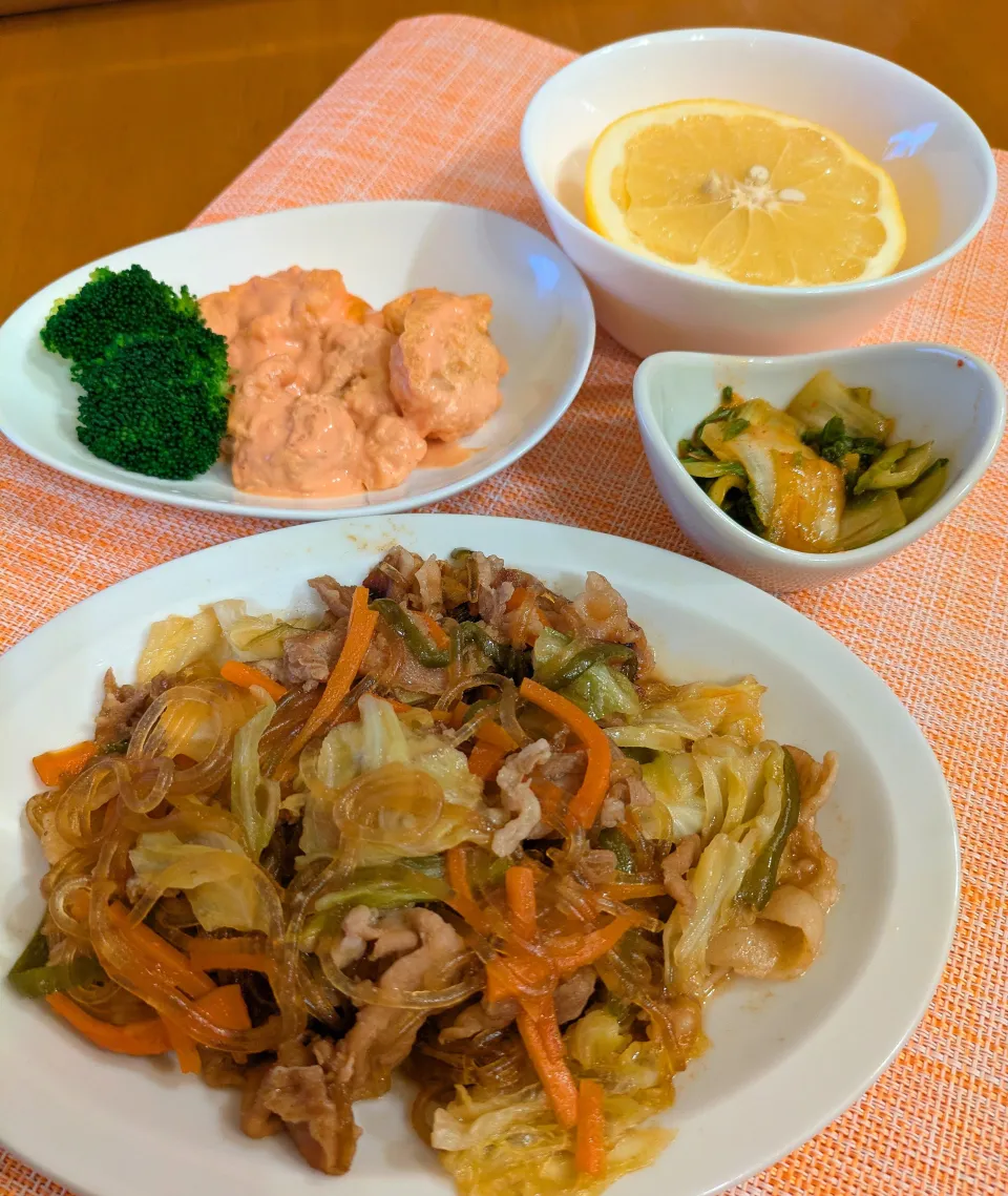 ☆プルコギ　☆エビマヨ　☆キムチ　☆グレープフルーツ|chikakoさん