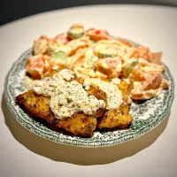 Fish Fry with Orange Roughy with homemade salad| Zhen Zhenさん