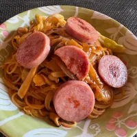 ボロニアソーセージのナポリタン