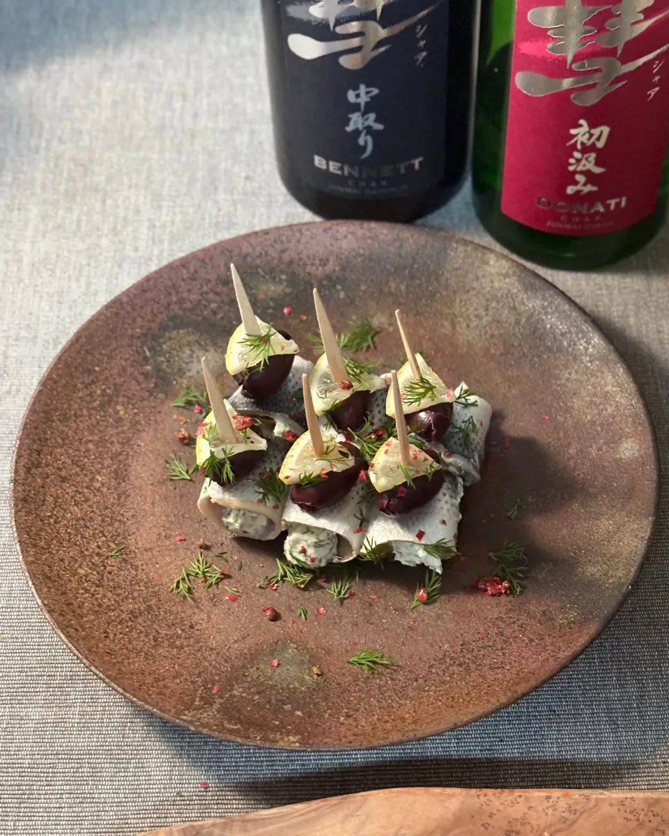 コハダのピクルスのピンチョスと彗|まる(丸大豆)さん