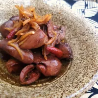 鶏レバーをピリッと炊いたん( '༥' )|まぁさん