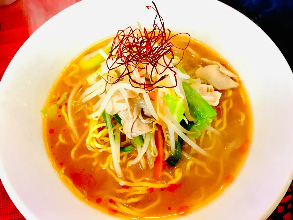 ✩.*˚野菜たっぷり味噌ラーメン|ゆきえもんさん