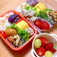 夫と次女のお弁当🍱🍙| シズソラさん