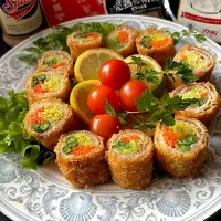 ベジカツ ~ソース不要の野菜の肉巻きフライ