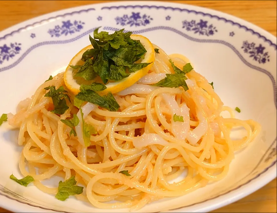 イカとたらこのパスタ|なつさん