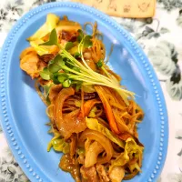 🔷とり野菜みそビーフン🔷|@きなこさん