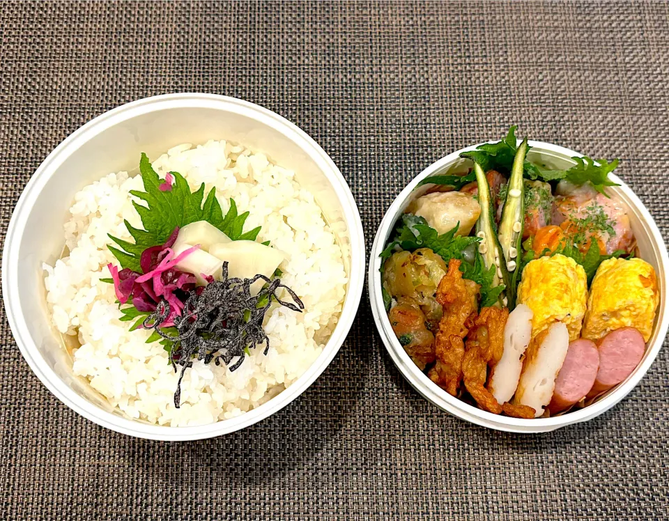 高校生息子のお弁当🍱 ちんげん菜とベーコンのクリーム煮弁当🍱|Snow10さん