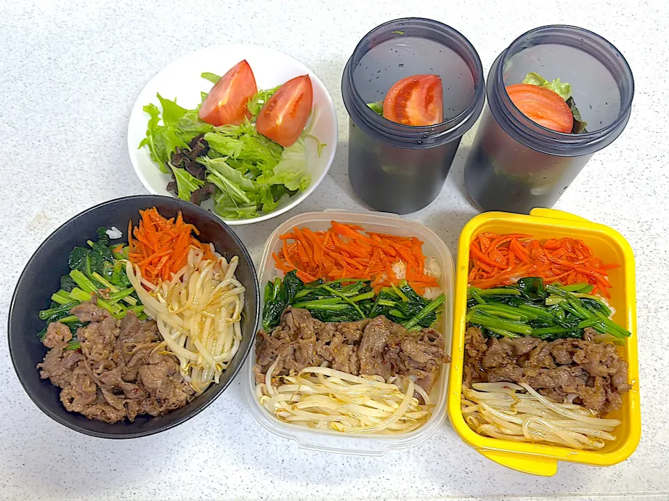 2026年1月28日ビビンバ丼弁当🍱|もぐぷーさん