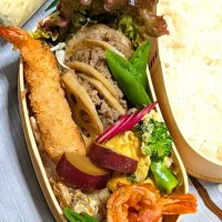 本日のお弁当〜蓮根の挟み焼き弁当