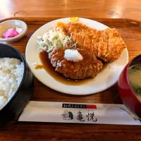 和風ハンバーグとチキンカツ|nobさん