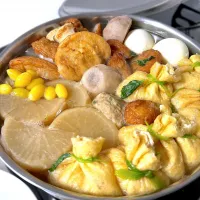 餅巾着たっぷりのおでん|むぎこさん