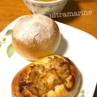 ＊ツナごぼうパンと洋梨コンポート🍐＊|ultramarineさん