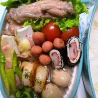 手羽中のうま塩焼き弁当🍱|みみさん