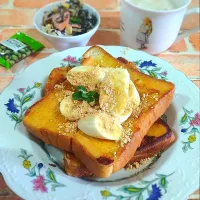 m.rafuさんの料理 きな粉蜂蜜フレンチトースト👍☺️💕| みったんさん