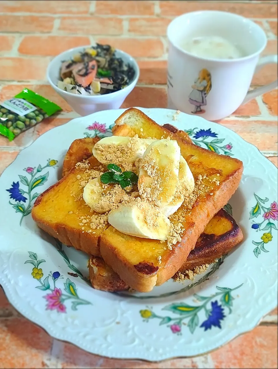 m.rafuさんの料理 きな粉蜂蜜フレンチトースト👍☺️💕|みったんさん